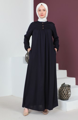 Robe-Kleid Mit Knopfdetail 0705-01 Lila 0705-01