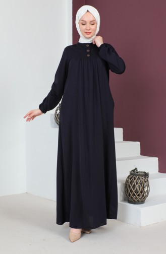 Robe-Kleid Mit Knopfdetail 0705-01 Lila 0705-01