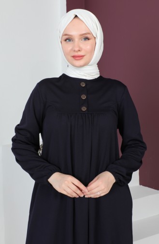 Robe-Kleid Mit Knopfdetail 0705-01 Lila 0705-01