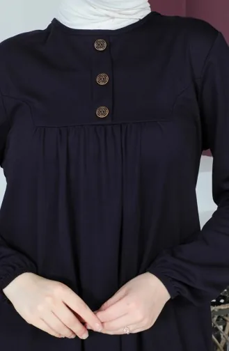 Robe-Kleid Mit Knopfdetail 0705-01 Lila 0705-01