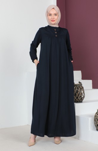 Robe-Kleid Mit Knöpfen 0705-07 Marineblau 0705-07