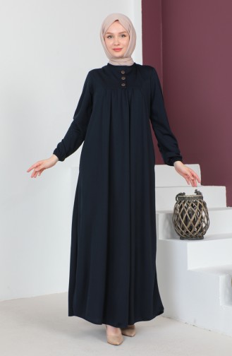 Robe-Kleid Mit Knöpfen 0705-07 Marineblau 0705-07