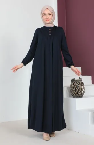 Robe-Kleid Mit Knöpfen 0705-07 Marineblau 0705-07