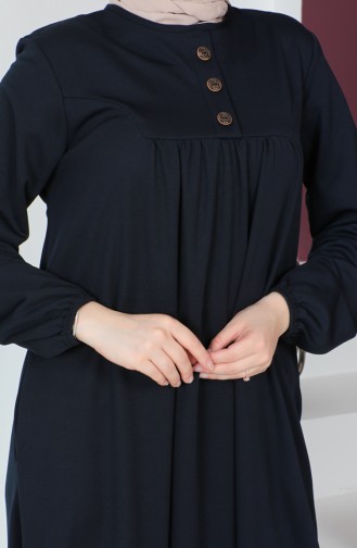 Robe-Kleid Mit Knöpfen 0705-07 Marineblau 0705-07