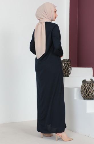 Robe-Kleid Mit Knöpfen 0705-07 Marineblau 0705-07