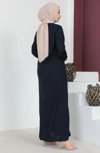Robe-Kleid Mit Knöpfen 0705-07 Marineblau 0705-07