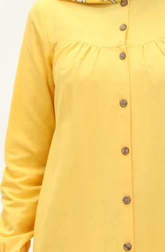 Buttoned Yoke Tunic 4060-02 Yellow 4060-02