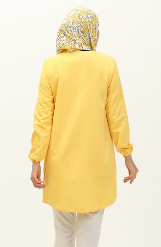 Buttoned Yoke Tunic 4060-02 Yellow 4060-02