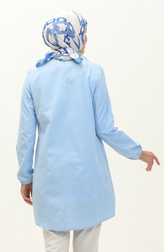 Buttoned Yoke Tunic  4060-04 Baby Blue 4060-04