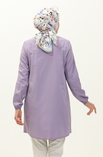 Buttoned Yoke Tunic  4060-08 Lilac 4060-08