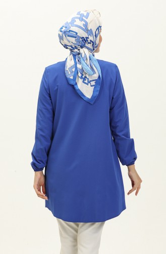 Buttoned Yoke Tunic  4060-09 Saxe 4060-09