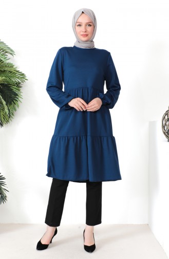 Gathered Tunic 0699-01 Indigo 0699-01