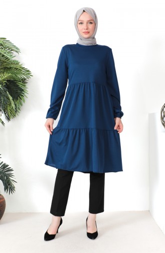 Gathered Tunic 0699-01 Indigo 0699-01