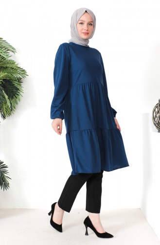 Gathered Tunic 0699-01 Indigo 0699-01