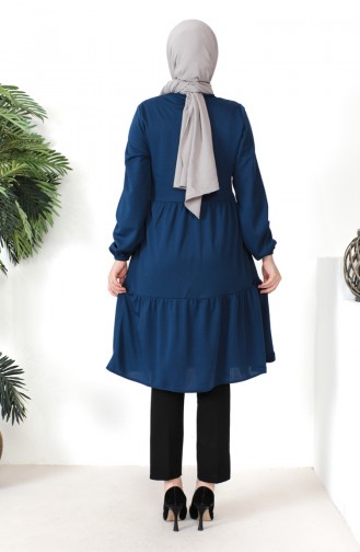 Gathered Tunic 0699-01 Indigo 0699-01