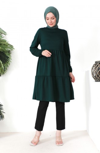 Gathered Tunic 0699-02 Emerald Green 0699-02