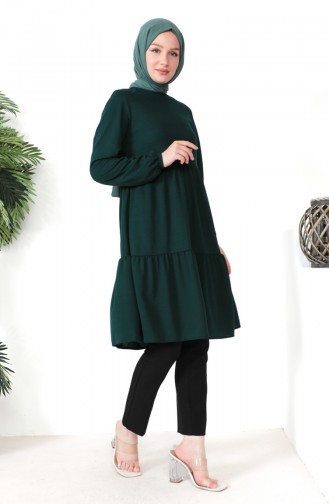 Gathered Tunic 0699-02 Emerald Green 0699-02