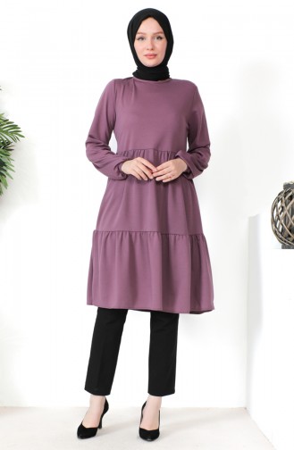 Büzgülü Tunik 0699-03 Lila