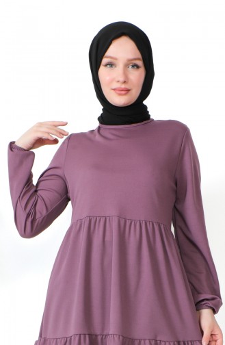 Büzgülü Tunik 0699-03 Lila