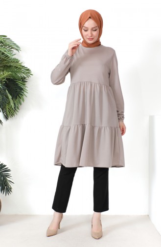 Gathered Tunic 0699-05 Beige 0699-05