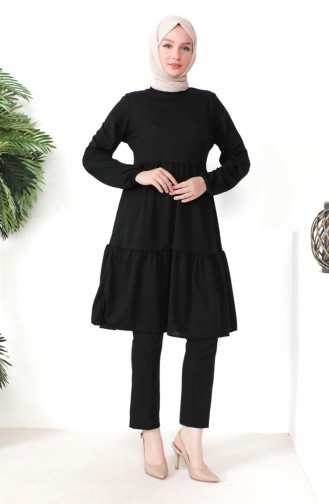 Gathered Tunic 0699-06 Black 0699-06