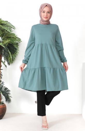 Gathered Tunic 0699-07 Green 0699-07