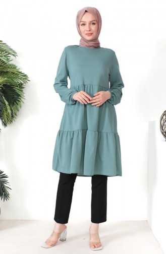 Gathered Tunic 0699-07 Green 0699-07