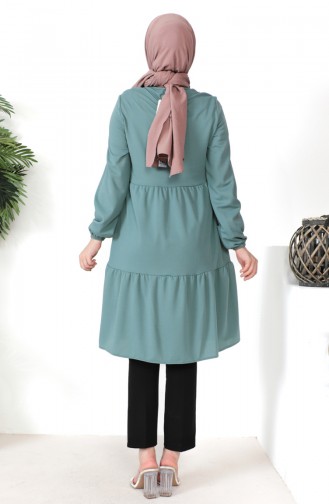 Gathered Tunic 0699-07 Green 0699-07