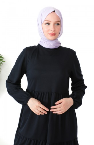 Büzgülü Tunik 0699-11 Lacivert