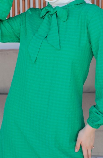 Crepe Sleeve Tie Tunic 0210-03 Green 0210-03