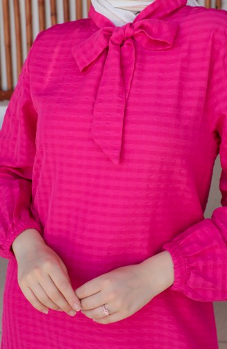Crepe Sleeve Tie Tunic 0210-05 Fuchsia 0210-05