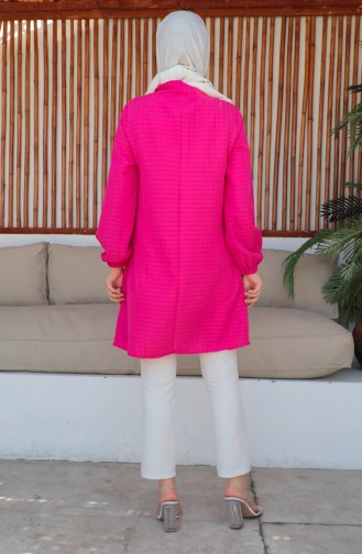 Crepe Sleeve Tie Tunic 0210-05 Fuchsia 0210-05