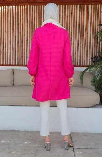 Crepe Sleeve Tie Tunic 0210-05 Fuchsia 0210-05
