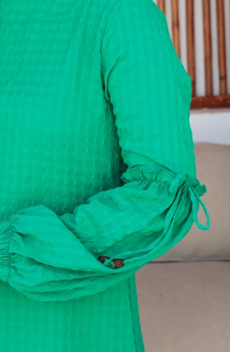 Crepe Sleeve Tie Tunic 0214-01 Green 0214-01