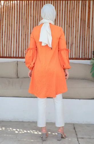 Crepe Sleeve Tie Tunic 0214-04 Orange 0214-04
