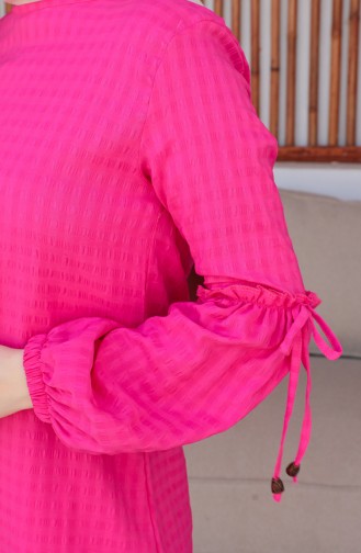 Crepe Sleeve Tie Tunic 0214-05 Fuchsia 0214-05
