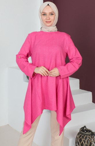 Aerobin Stoff Asymmetrische Tunika 0219-03 Fuchsia 0219-03