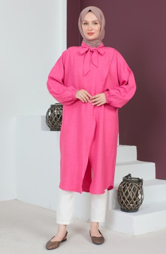 Aerobin Fabric Asymmetrical Tunic 0220-02 Fuchsia 0220-02