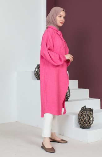 Aerobin Fabric Asymmetrical Tunic 0220-02 Fuchsia 0220-02
