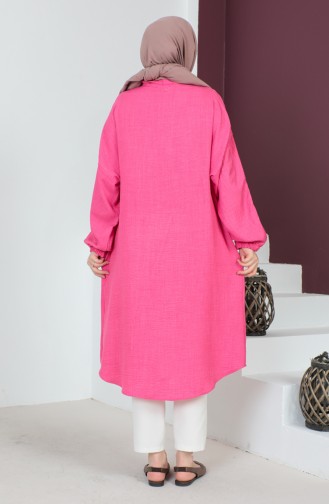 Aerobin Fabric Asymmetrical Tunic 0220-02 Fuchsia 0220-02