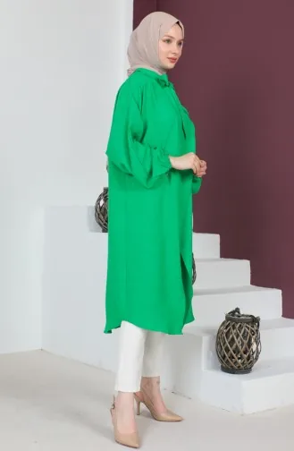 Aerobin Fabric Asymmetrical Tunic 0220-03 Green 0220-03