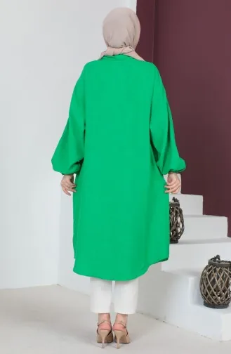Aerobin Fabric Asymmetrical Tunic 0220-03 Green 0220-03