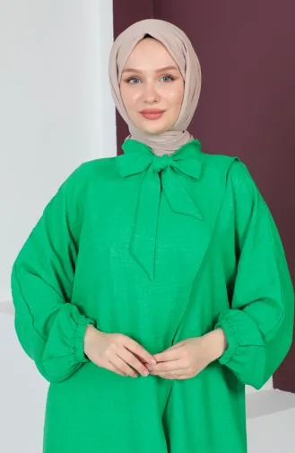 Aerobin Fabric Asymmetrical Tunic 0220-03 Green 0220-03