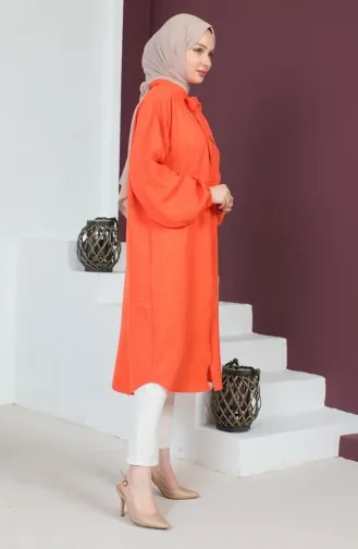 Aerobin Fabric Asymmetrical Tunic 0220-04 Orange 0220-04