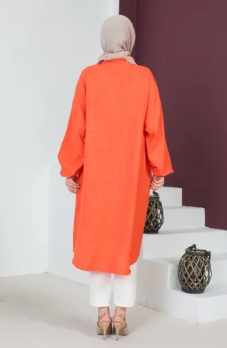 Aerobin Fabric Asymmetrical Tunic 0220-04 Orange 0220-04
