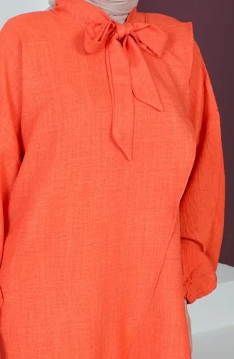 Aerobin Fabric Asymmetrical Tunic 0220-04 Orange 0220-04