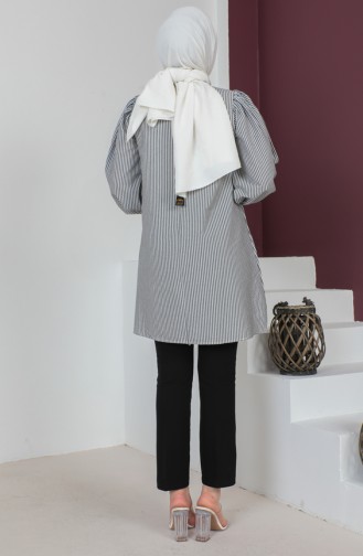 Striped Tunic 0224-01 Black 0224-01