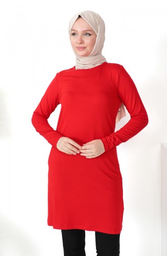 Penye Tunik 10645-10 Kırmızı