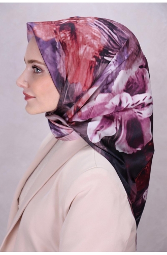 Kristal Kumaş Eşarp 0935-10 Mürdüm