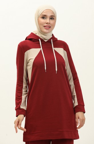 Color Garnish Tracksuit Set 3007-06 Claret Red 3007-06